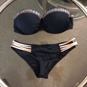 Black /Gold embellished Victorias secret swimsuit